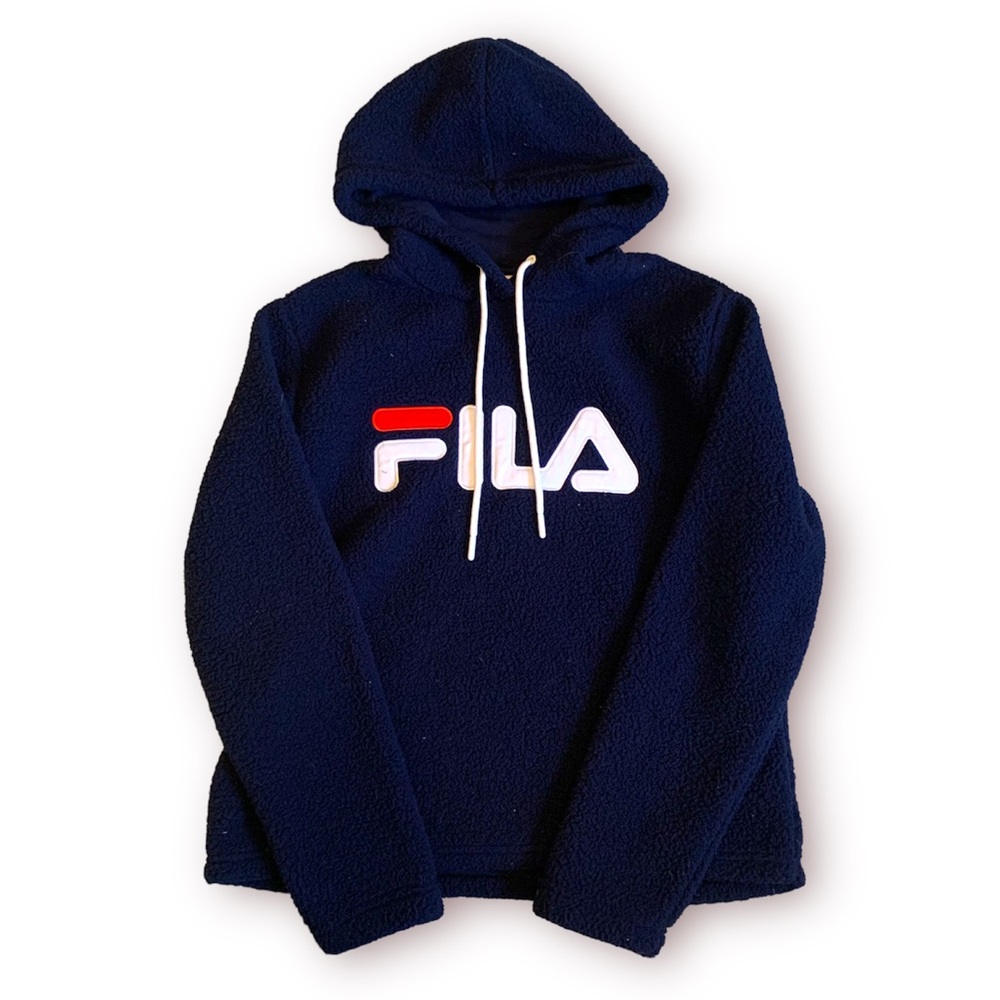 [Fila] Navy Sherpa Hoodie